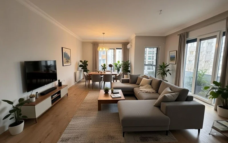 Geni̇ş Salon Geni̇ş Mutfak | 125 M² Ferah Ve Kullanişli Dai̇re