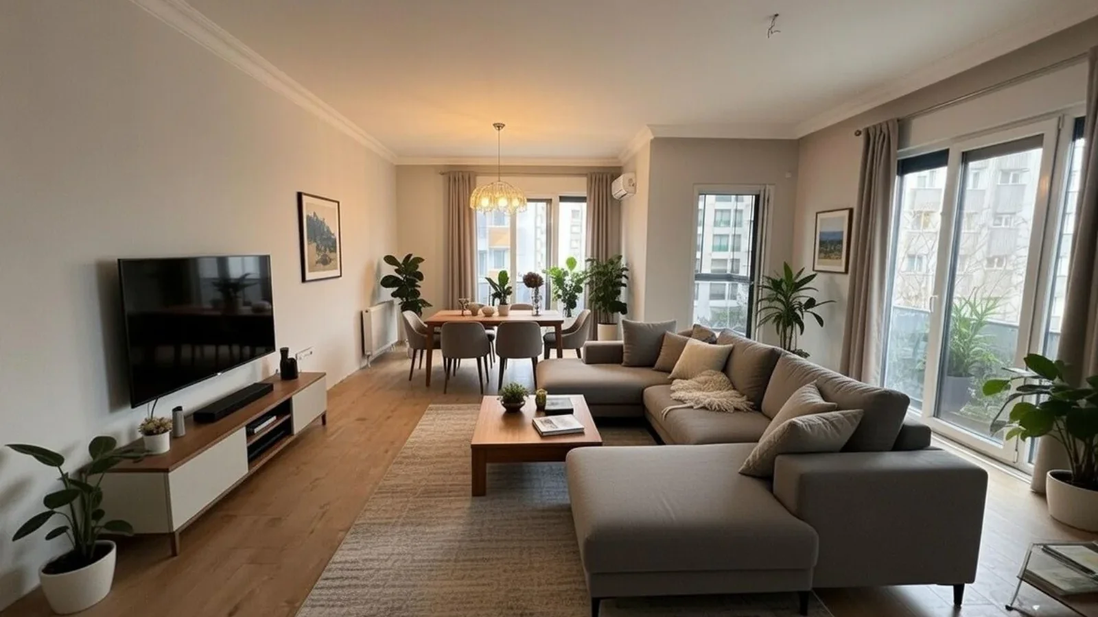 Geni̇ş Salon Geni̇ş Mutfak | 125 M² Ferah Ve Kullanişli Dai̇re