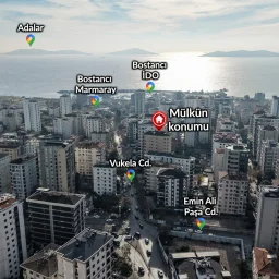 Bostancı Vukela Caddesinde Deniz Manzaralı Satılık 4+1 Daire