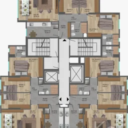 Laci̇vertcadde Feneryolu Ebeveynli̇ Balkonlu 2026 Sifir 93m² 3+1