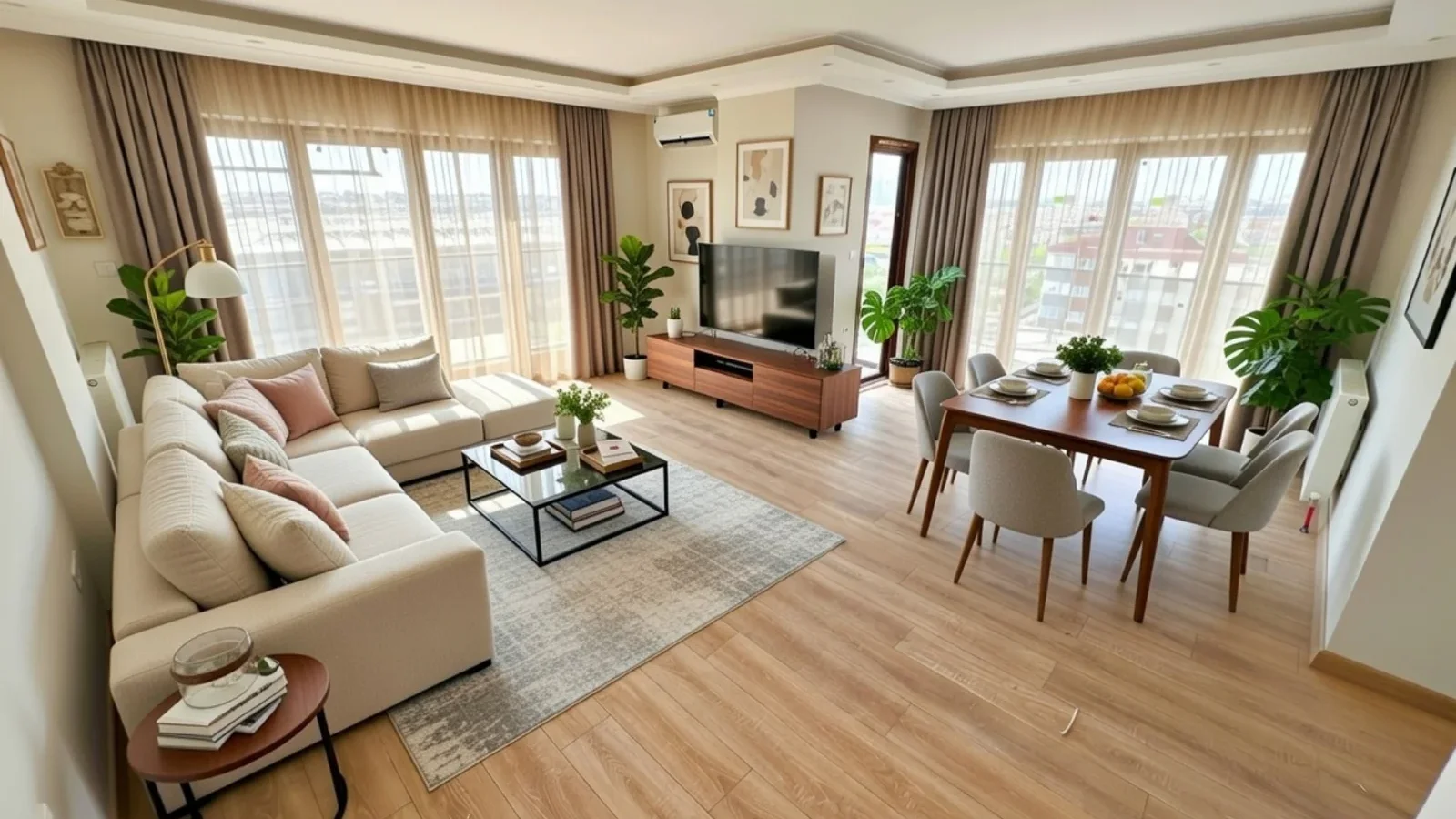 Taşınmaya Hazır-deniz Manzaralı, 34 M² Salon, Balkonlu 3+1 Daire