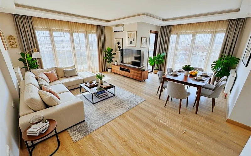 Taşınmaya Hazır-deniz Manzaralı, 34 M² Salon, Balkonlu 3+1 Daire
