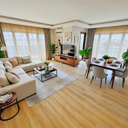 Taşınmaya Hazır-deniz Manzaralı, 34 M² Salon, Balkonlu 3+1 Daire