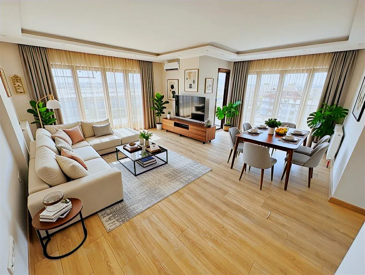 Taşınmaya Hazır-deniz Manzaralı, 34 M² Salon, Balkonlu 3+1 Daire