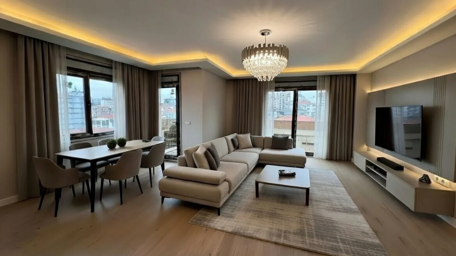 Geniş Mutfaklı, Oturuma Hazır, 120 M² Sıfır Daire