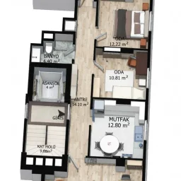 Geniş Mutfaklı, Oturuma Hazır, 120 M² Sıfır Daire